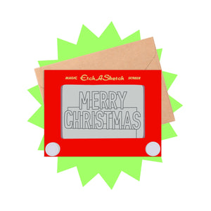 Etch-A-Sketch Christmas Card