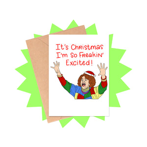 Freakin' Excited Christmas Card