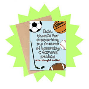 Famous Athlete Father's Day Card