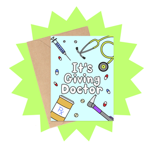 Giving Doctor Congratulations Card