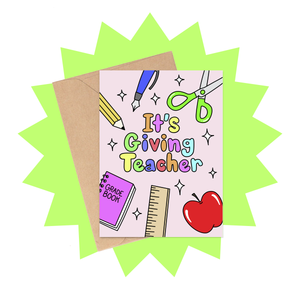 Giving Teacher Congratulations Card