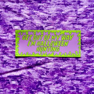 Halloween Hunting Magnetic Bumper Sticker
