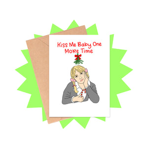 Britney Mistletoe Christmas Card