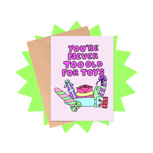 Never Too Old for Toys Holiday Card