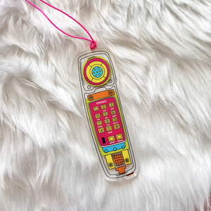 Clear 90s Phone Acrylic Ornament