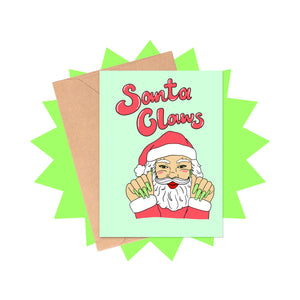 Santa Claws Christmas Card
