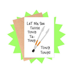 Grilling Tongs Song Card