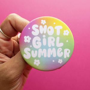 Shot Girl Summer Pinback Button
