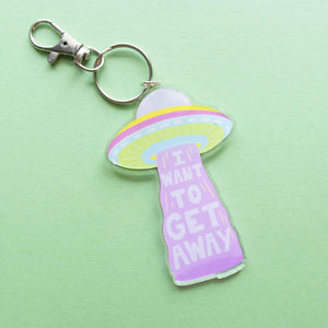 UFO Getaway Acrylic Keychain