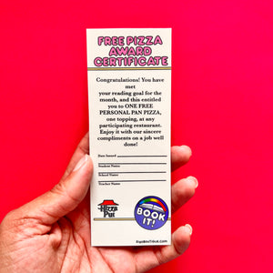 Pizza Certificate Bookmark