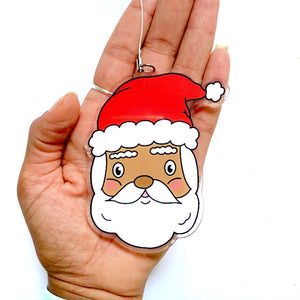 Brown Santa Tree Ornament