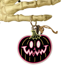 Neon Pumpkin Acrylic Keychain