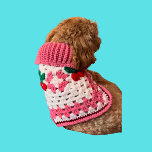 Dog or Cat Cherry Crochet Sweater