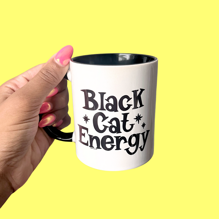 Black Cat Energy Ceramic Mug