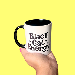 Black Cat Energy Ceramic Mug