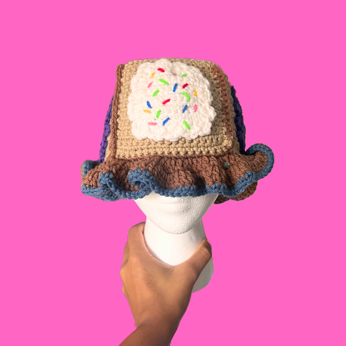 Breakfast Pastry Crochet Bucket Hat