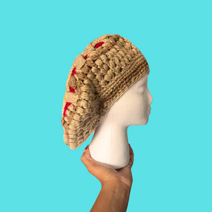 Cherry Pie Crochet Beret Hat