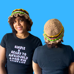 Burger Crochet Bucket Hat