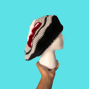 Breakfast Plate Crochet Beret Hat