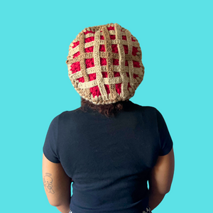 Cherry Pie Crochet Beret Hat