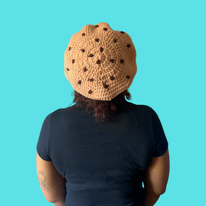 Chocolate Chip Cookie Crochet Beret Hat