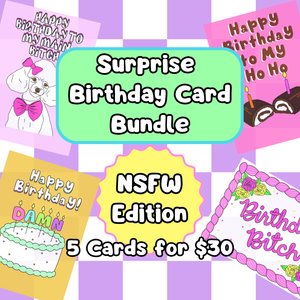 Surprise NSFW Birthday Card Bundle