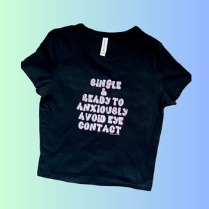 Anxious & Single Ribbed Baby Tee