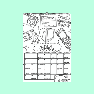 A "That's Hot" 2025 Calendar - Y2K Themed Coloring Book Calendar