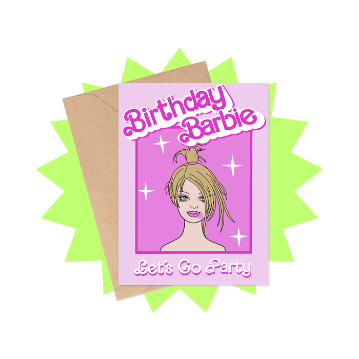 Blackout Barbie Birthday Card