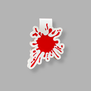 Red blood splatter magnetic bookmark