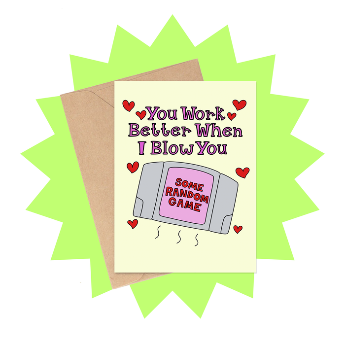 Blow You Game Valentine's Day Card