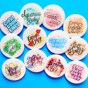 Zodiac Babe Airbrush Buttons