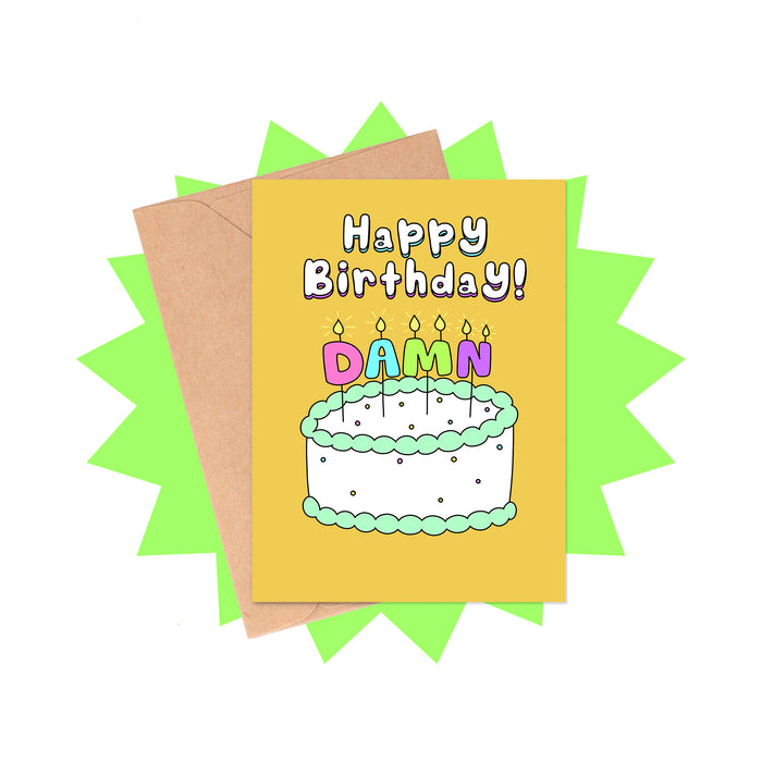 Damn Cake Birthday Card