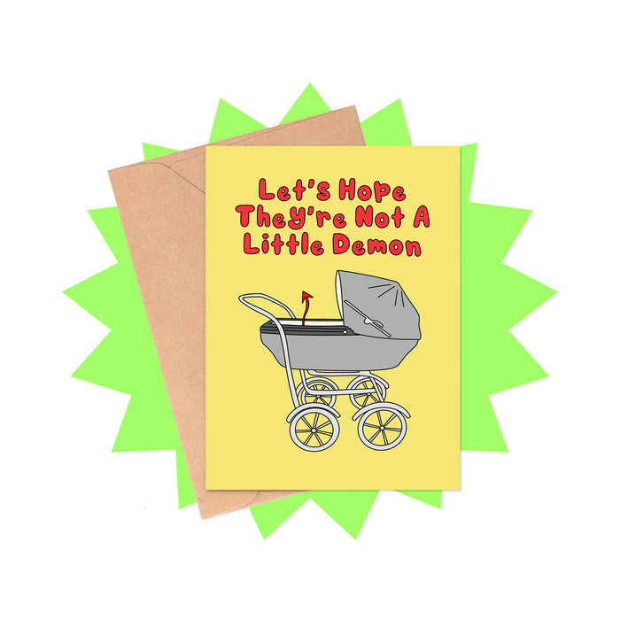 Not A Demon Baby Card