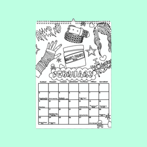 A "That's Hot" 2025 Calendar - Y2K Themed Coloring Book Calendar