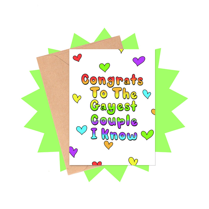 Gayest Couple Congrats Card