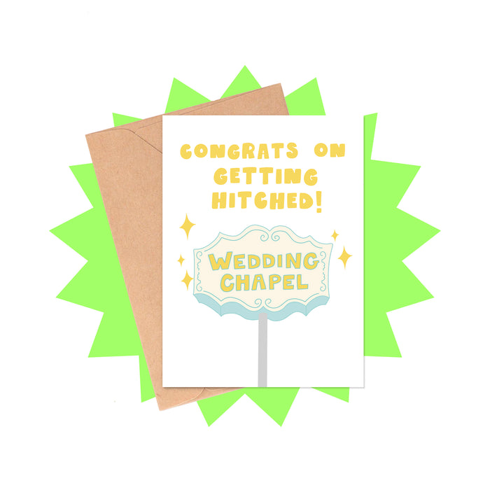 Congrats on Getting Hitched Wedding Card