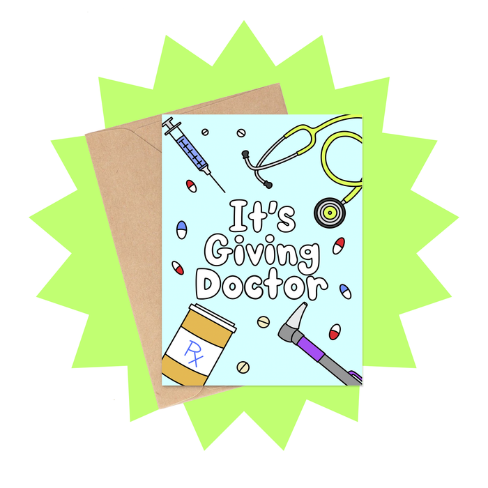 Giving Doctor Congratulations Card