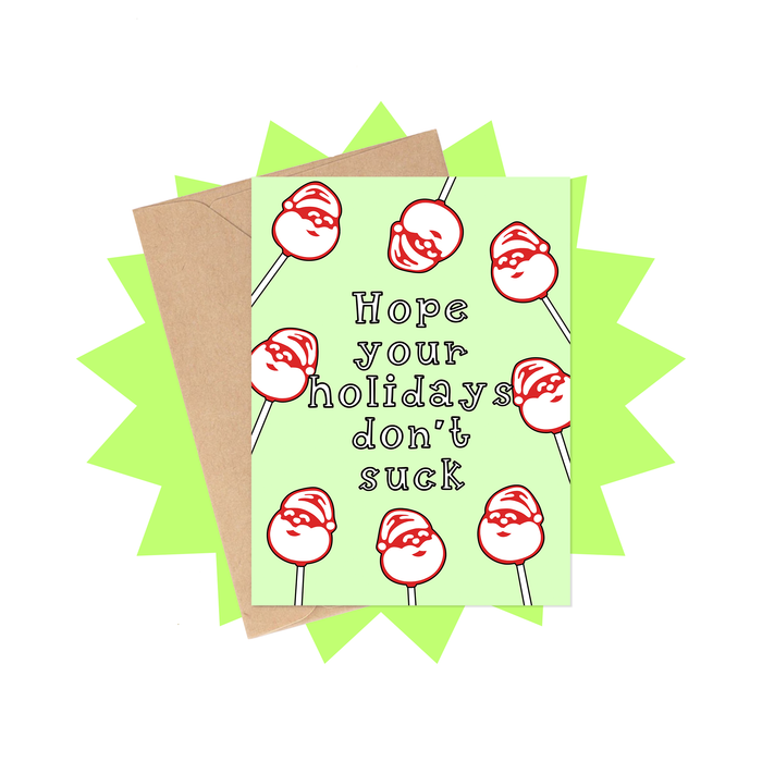 Santa Sucker Christmas Card