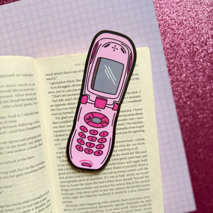 Flip Phone Die Cut Bookmark