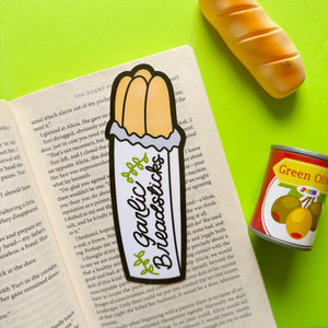 Garlic Breadsticks Die Cut Bookmark