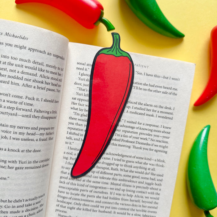 Chili Pepper Die Cut Bookmark