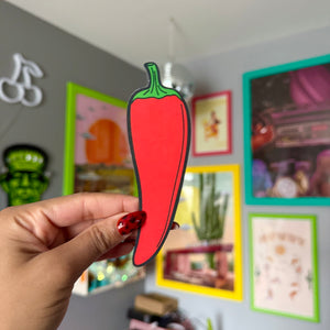 Chili Pepper Die Cut Bookmark