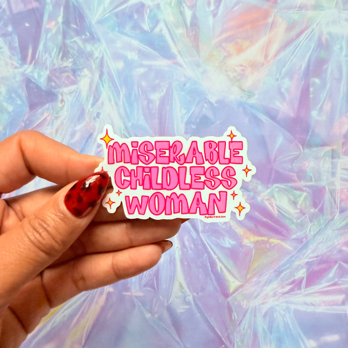 Miserable Childless Woman Vinyl Sticker