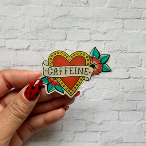 Caffeine Love Clear Vinyl Sticker