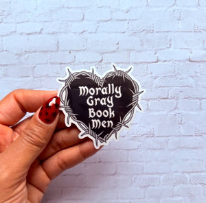 Morally Gray Book Men Vinyl Sticker