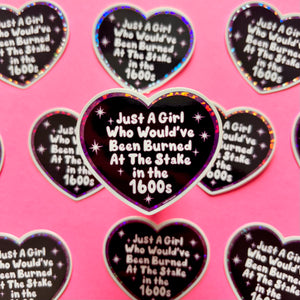 Burned at the Stake Glitter Vinyl Sticker