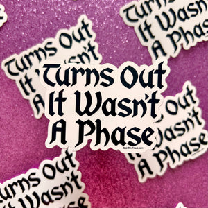 It Wasn't A Phase Vinyl Sticker