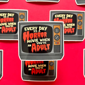 Adult Horror Movie Vinyl Sticker