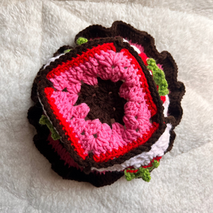 Chocolate Strawberry Crochet Bucket Hat